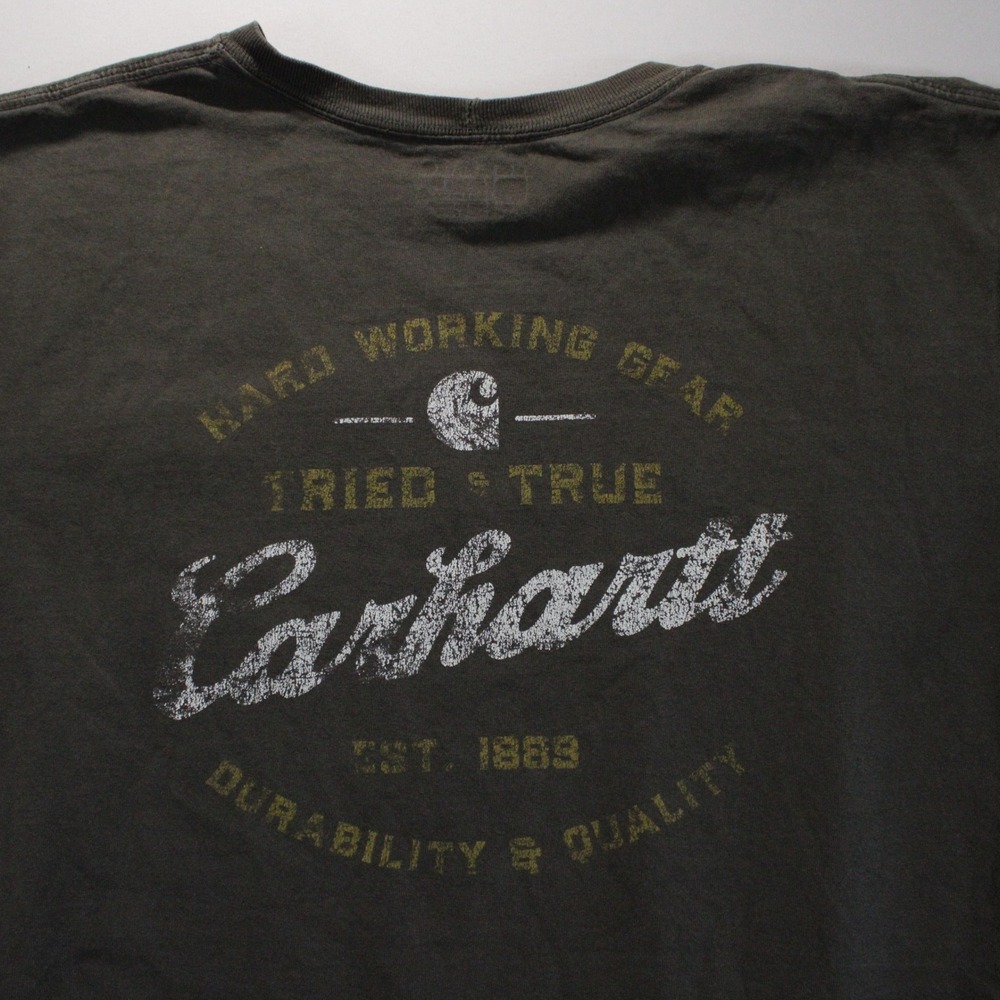 Carhartt Mens Relax Fit Graphic Outdoor Workwear Utility Pocket T Shirt Gray XL